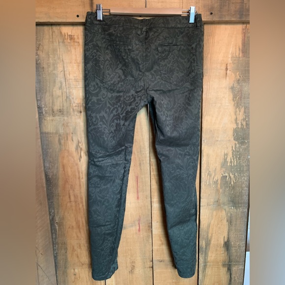 Jacquard Green Straigh leg pants - Picture 2 of 3